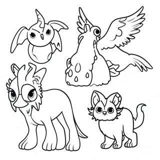 Magical Creatures From Harry Potter Coloring Page 65623-52758