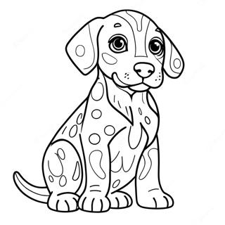 Playful German Shorthaired Pointer Puppy Coloring Page 65663-52781