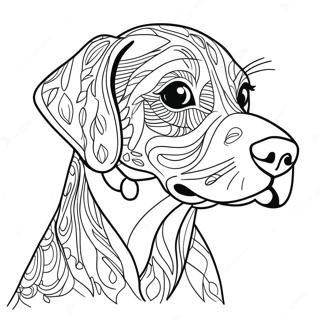 Playful German Shorthaired Pointer Puppy Coloring Page 65663-52784