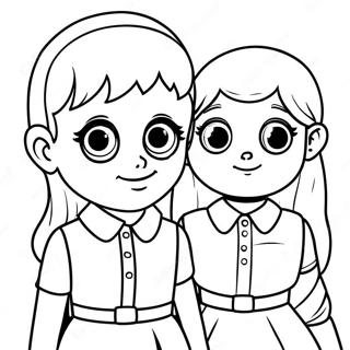 Wednesday And Enid Coloring Pages