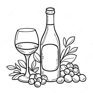 Wine Coloring Pages