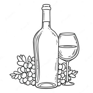 Elegant Wine Bottle Coloring Page 65693-52806