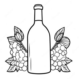 Elegant Wine Bottle Coloring Page 65693-52808