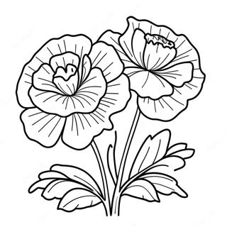 Carnation Flower Coloring Page 65702-52816