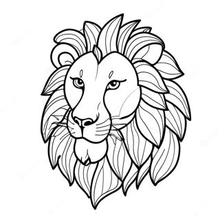 Majestic Lion From Carnival Of The Animals Coloring Page 65723-52837