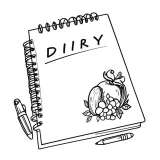 Diary Coloring Pages