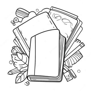 Diary Coloring Page 65732-52834