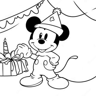 Mickey Mouse Birthday Celebration Coloring Page 65783-52878