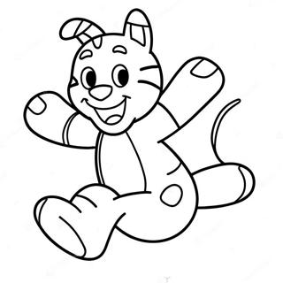 Happy Tigger Jumping Coloring Page 6582-5424