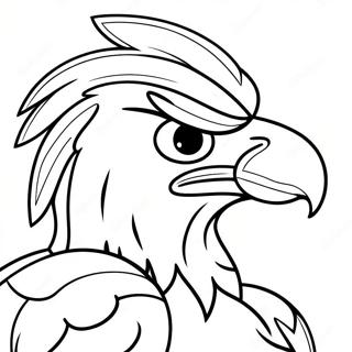 Colorful Philadelphia Eagles Mascot Coloring Page 65843-52931