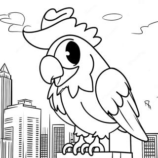 Colorful Philadelphia Eagles Mascot Coloring Page 65843-52932