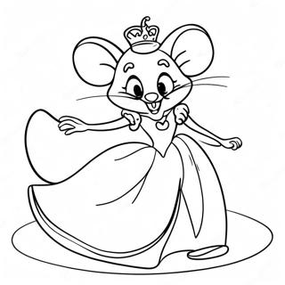 Cinderella Mice Coloring Pages