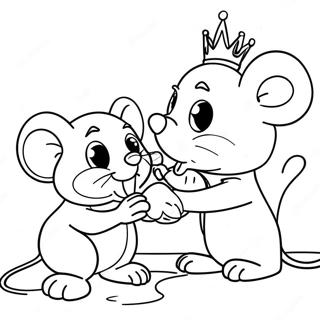 Charming Mice Helping Cinderella Coloring Page 65853-52943