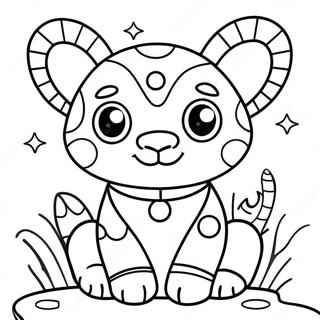 Colorful Britto Animal Coloring Page 65863-52945