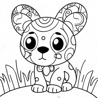 Colorful Britto Animal Coloring Page 65863-52946