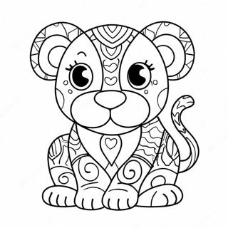 Colorful Britto Animal Coloring Page 65863-52948