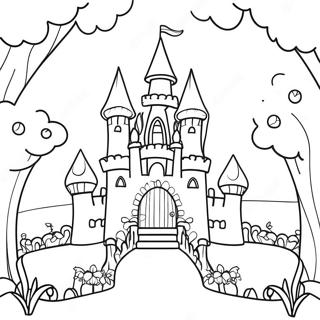 Magical Fairyland Castle Coloring Page 65903-52981