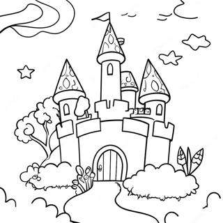 Magical Fairyland Castle Coloring Page 65903-52982