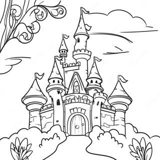 Magical Fairyland Castle Coloring Page 65903-52984