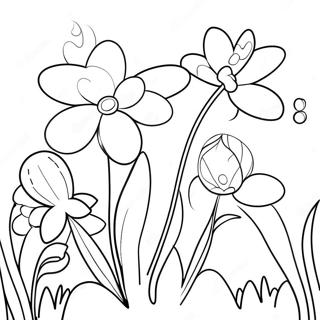 Spring Flowers Coloring Page 6591-5426