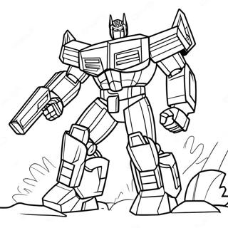 Transformers Barricade In Battle Coloring Page 65923-52994