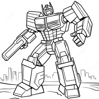 Transformers Barricade In Battle Coloring Page 65923-52995