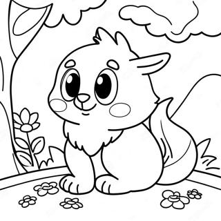 Cheerful Spring Animals Coloring Page 6592-5431