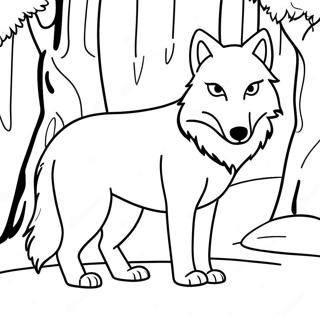 Playful Arctic Wolf In Snow Coloring Page 65933-53008