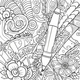 Bright Highlighter Doodles Coloring Page 65963-53025