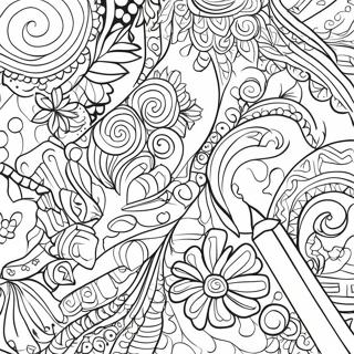 Bright Highlighter Doodles Coloring Page 65963-53028