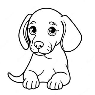 Playful Weimaraner Puppy Coloring Page 65973-53034