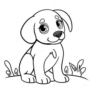 Playful Weimaraner Puppy Coloring Page 65973-53035