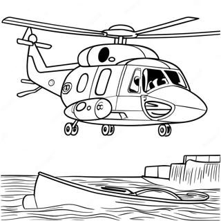 Coast Guard Helicopter In Action Coloring Page 65983-53040