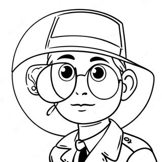 Detective With Magnifying Glass Coloring Page 66003-53060