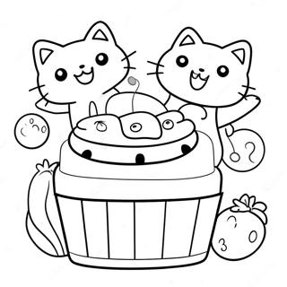 Cute Chococat With Friends Coloring Page 6602-5442