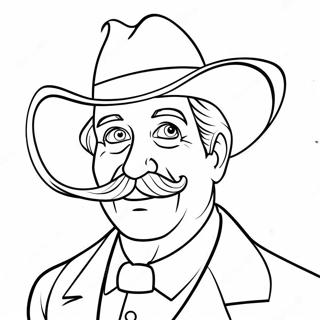 Funny Uncle With A Mustache Coloring Page 66033-53081