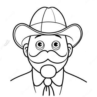 Funny Uncle With A Mustache Coloring Page 66033-53082