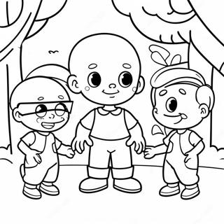 Little Bill Playing With Friends Coloring Page 66053-53098