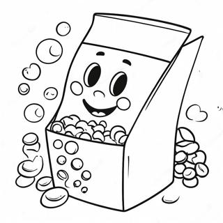 Cheerful Cartoon Cereal Box Coloring Page 66063-53106