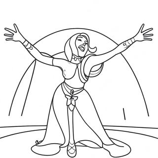 Doja Cat Singing On Stage Coloring Page 66083-53120