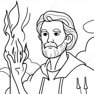 Elijah Calling Down Fire Coloring Page 66093-53125