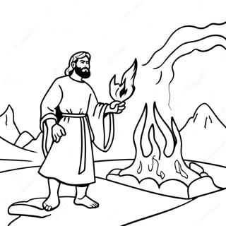 Elijah Calling Down Fire Coloring Page 66093-53126