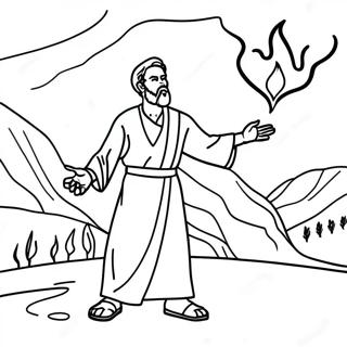 Elijah Calling Down Fire Coloring Page 66093-53127