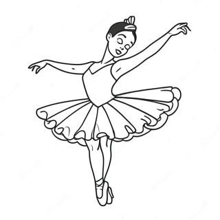 Black Ballerina Dancing Gracefully Coloring Page 66102-53134