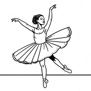 Black Ballerina Dancing Gracefully Coloring Page 66102-53135