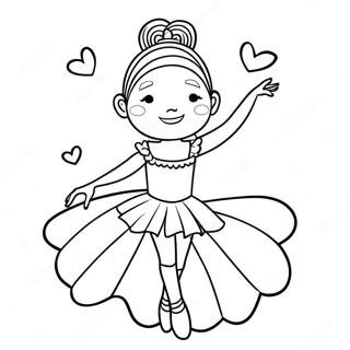 Elegant Black Ballerina In Tutu Coloring Page 66103-53139