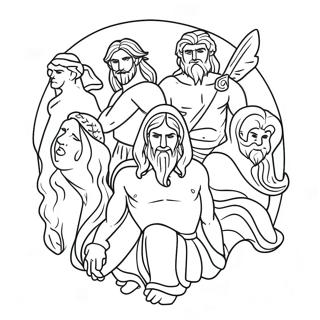 Greek Gods Coloring Page 6611-5440