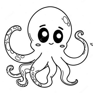 Friendly Octopus Swimming Coloring Page 66123-53156