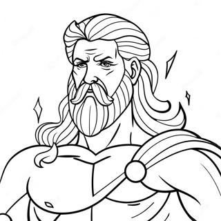 Zeus With Thunderbolt Coloring Page 6612-5450