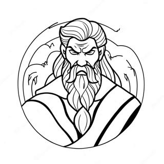 Zeus With Thunderbolt Coloring Page 6612-5451